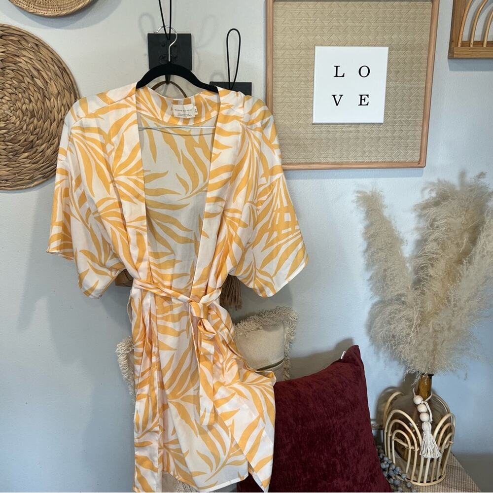 Maison Du Soir Magnolia Luxe Robe Tropical Print … - image 2